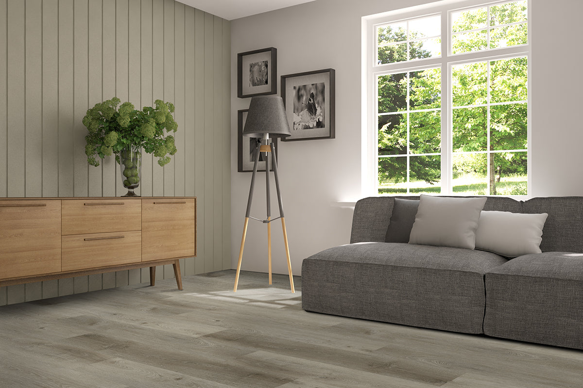 Klick-Vinylboden Eiche Trend mit Trittschalldämmung
