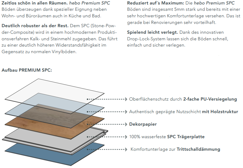 HEBO Klick-Vinyl EICHE RUSTIKAL inte. Trittschalldämmung - Musterbestellung